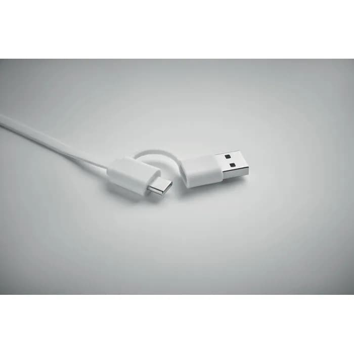 Einziehbares Ladekabel 60W - LINEA - Weiß