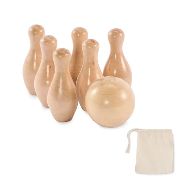 Mini-Bowling-Set Kiefernholz - BOLITO - Holz