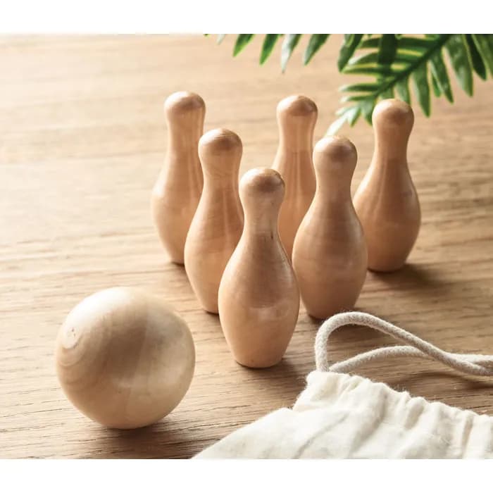 Mini-Bowling-Set Kiefernholz - BOLITO - Holz