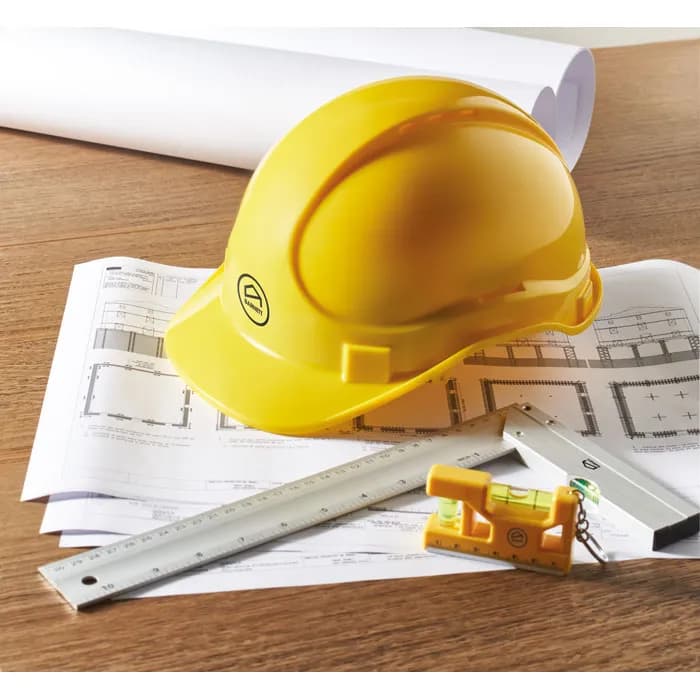 Bauhelm/Arbeitsschutzhelm ABS - HELM - Gelb