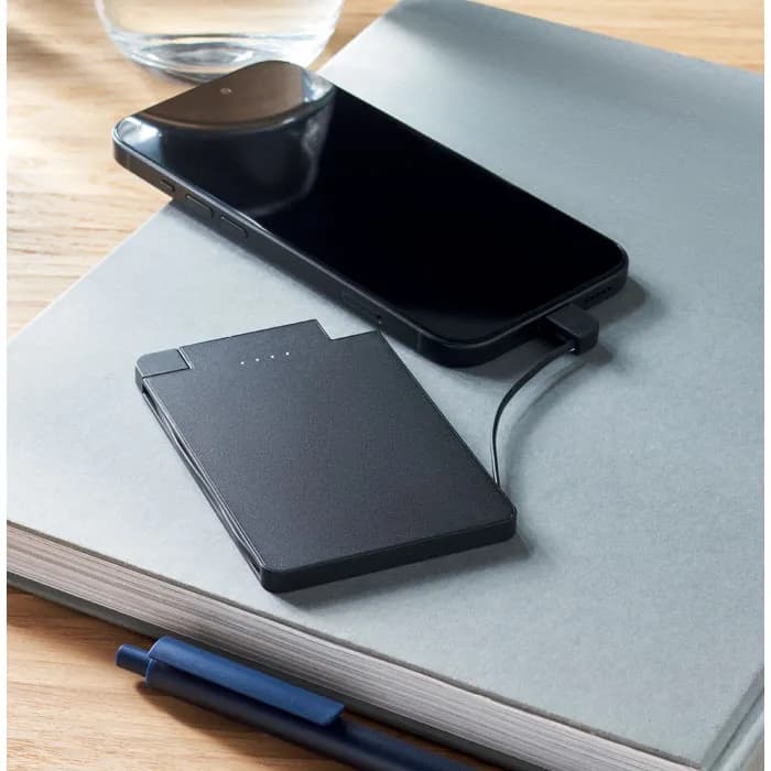 Magnetische Powerbank 2500 mAh - SLIMPO - Schwarz