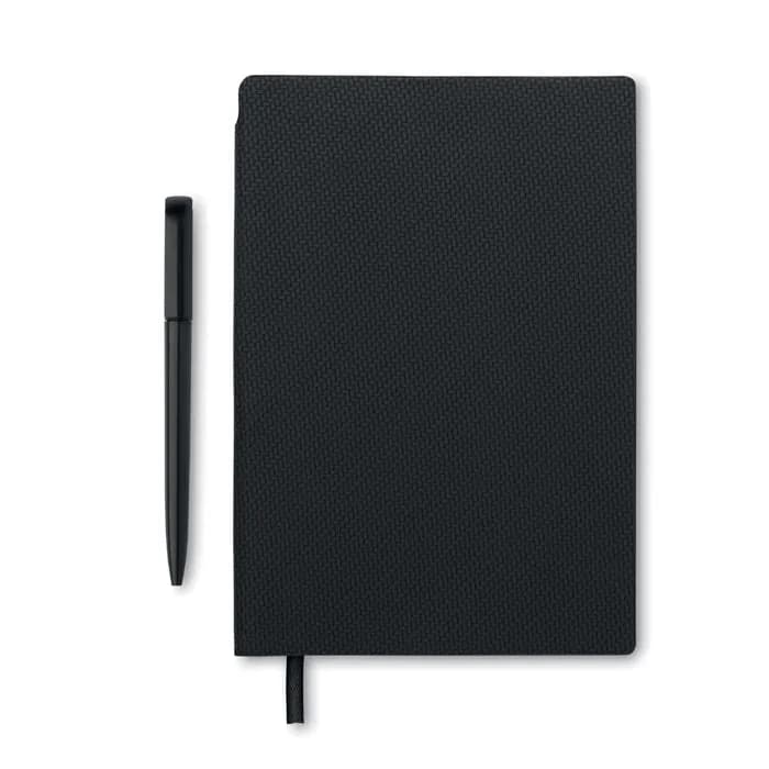 DIN A5 PU Notizbuch mit Stift - NOTA - Schwarz