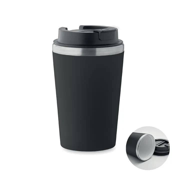Doppelwandiger Becher 350 ml - BLERM - Schwarz