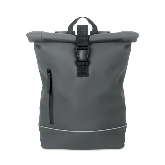 15" Rolltop-Laptop-Rucksack - LAPTOSA - Steingrau