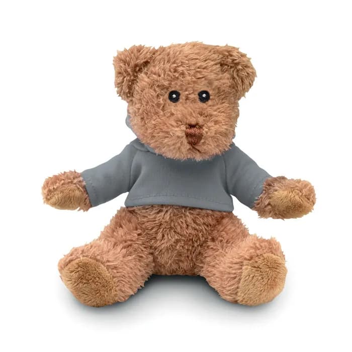 Teddybär mit T-Shirt - JOHNNY T - Grau