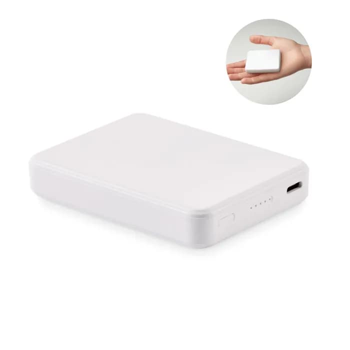 Powerbank 5000 mAh - KLEINPOW - Weiß