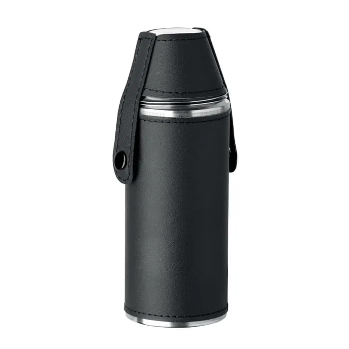 Flasche mit Schnapsbechern - COCOON - Schwarz