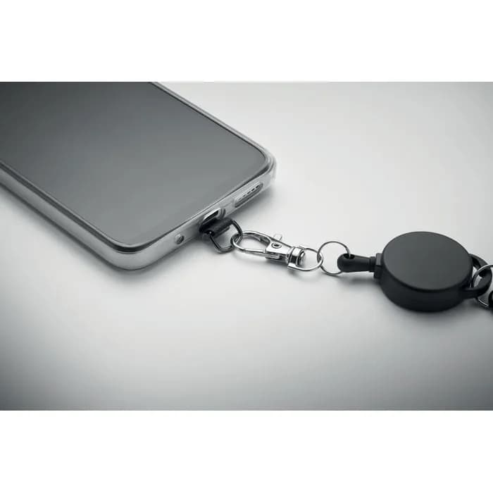 Einziehbarer Smartphone-Halter - RETRO - Schwarz