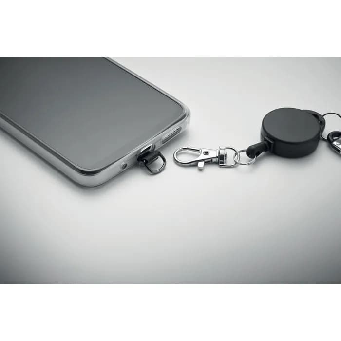 Einziehbarer Smartphone-Halter - RETRO - Schwarz