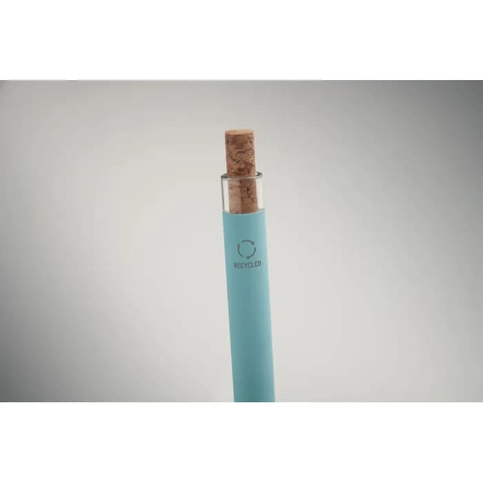 Druckkugelschreiber recy. Alu - BERGAMO + - Babyblau