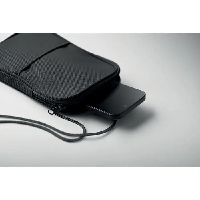 Crossbody-Reisetasche RPET - KOROVIN POUCH - Schwarz