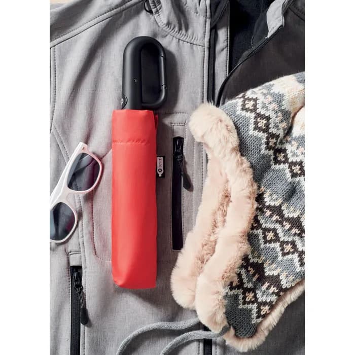 Windproof Regenschirm 21" - UMKRAB - Rot