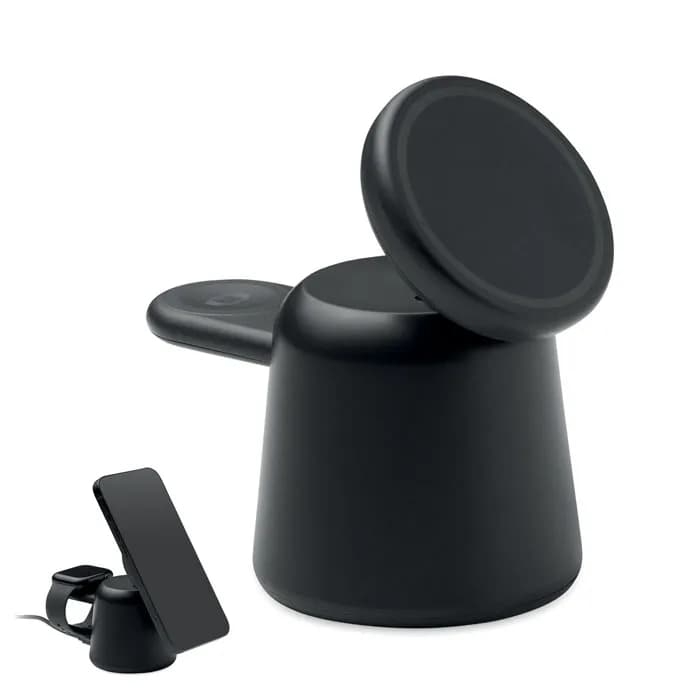 3in1 kabellose Ladestation 15W - SIMPA - Schwarz
