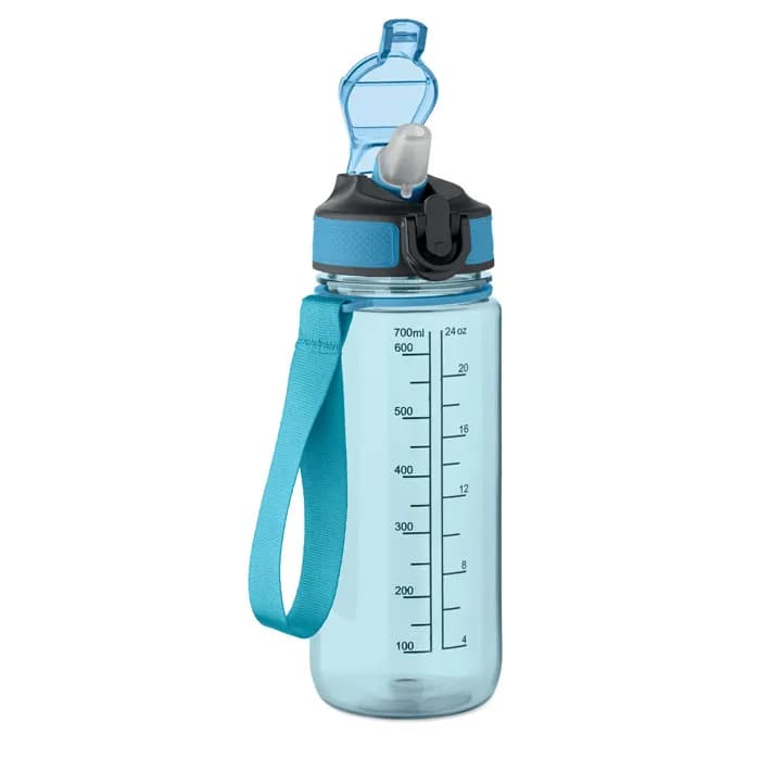Sport-Trinkflasche 700ml - ENKEL - Transparent Hellblau