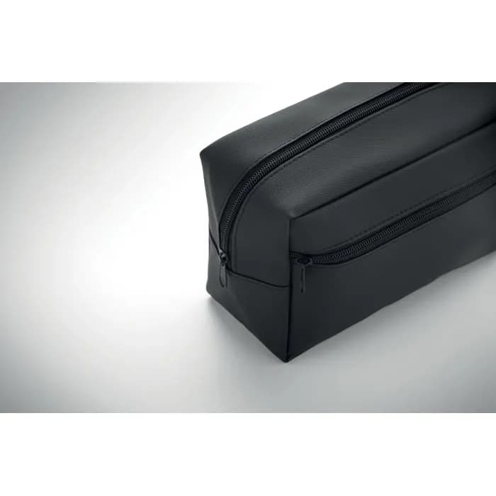 Kulturbeutel 600D RPET - DOPPKIT - Schwarz