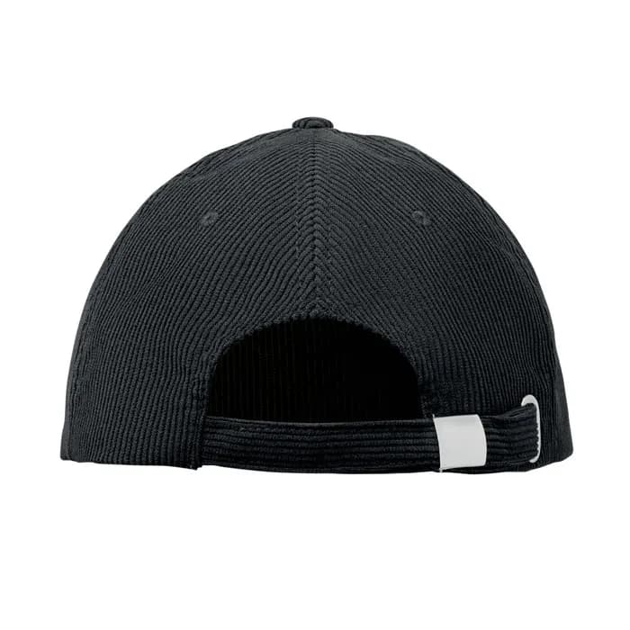 Baseball Kappe 5 Panels Cord - WALE - Schwarz