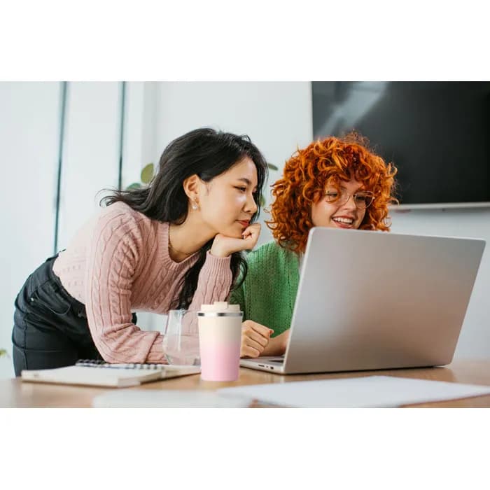 Doppelwandiger Becher 350 ml - BRACE GRADIENT - Babyrosa