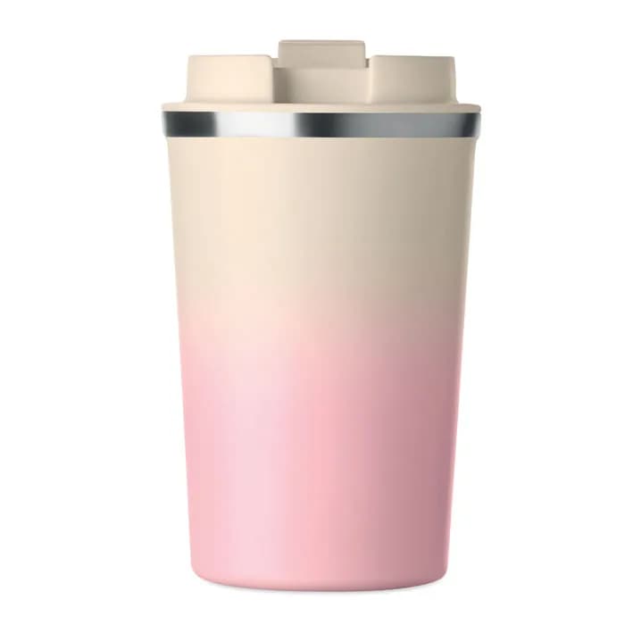 Doppelwandiger Becher 350 ml - BRACE GRADIENT - Babyrosa