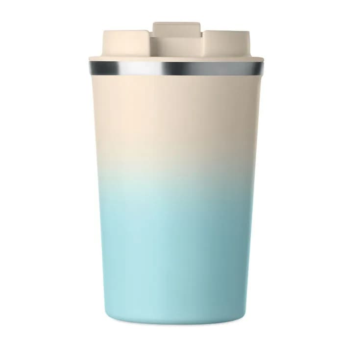 Doppelwandiger Becher 350 ml - BRACE GRADIENT - Babyblau