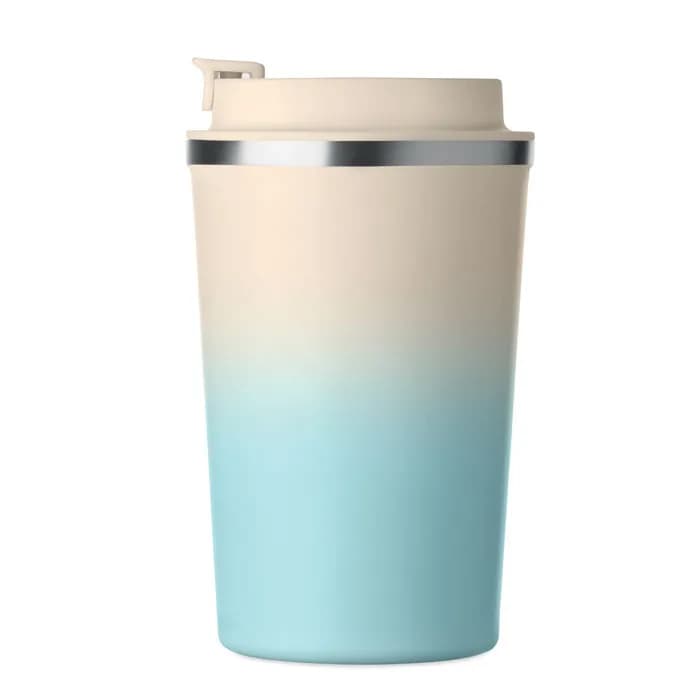 Doppelwandiger Becher 350 ml - BRACE GRADIENT - Babyblau