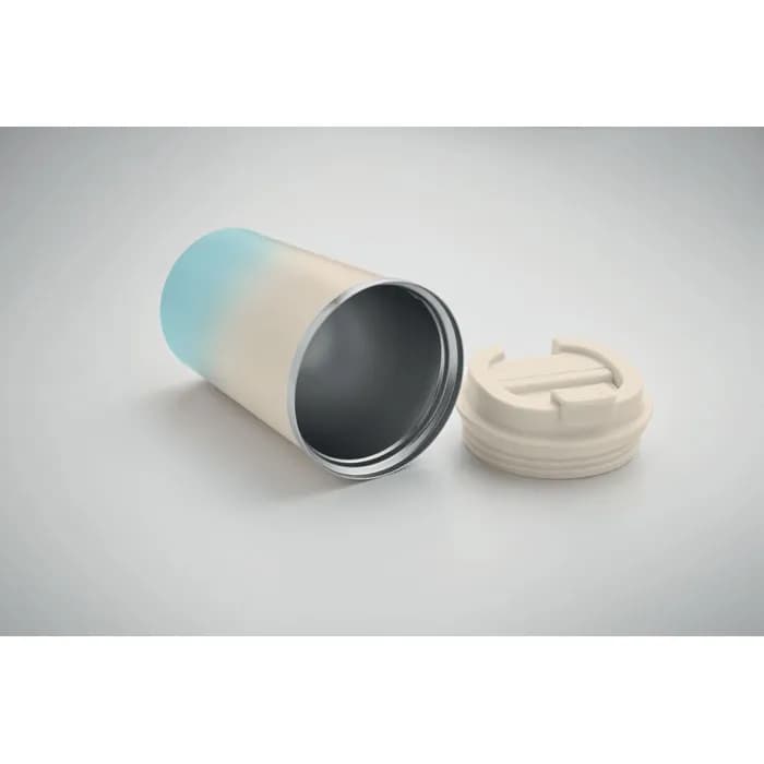 Doppelwandiger Becher 350 ml - BRACE GRADIENT - Babyblau