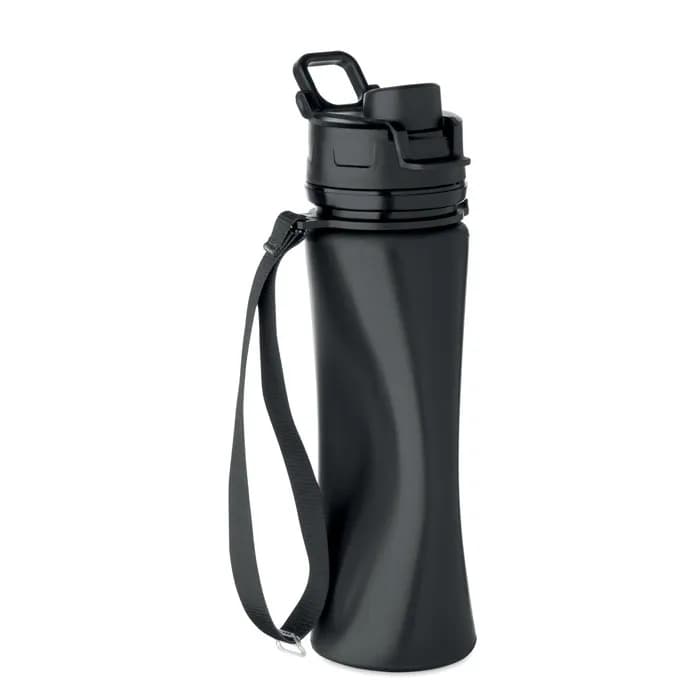 Faltbare Sportflasche Silikon - LETT - Schwarz