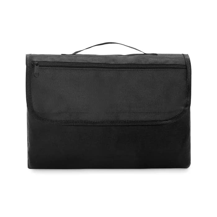 Picknickdecke RPET-Fleece - COSTA - Schwarz