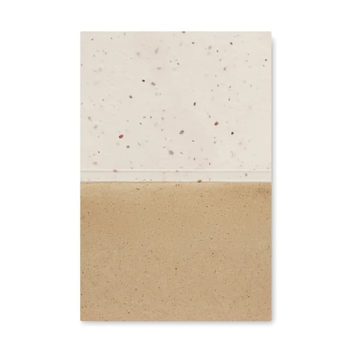 Notizblock mit Blumensamen - GROW ME - Weiß