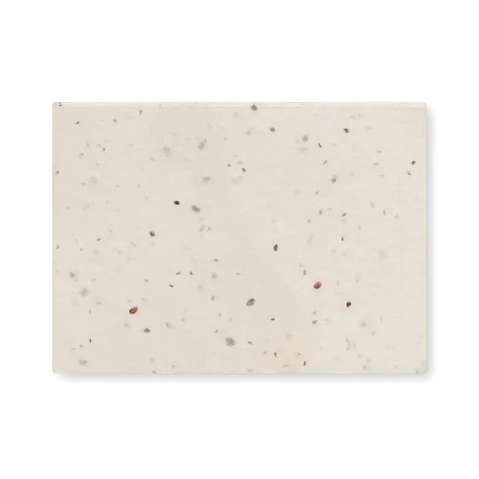 Notizblock mit Blumensamen - GROW ME - Weiß