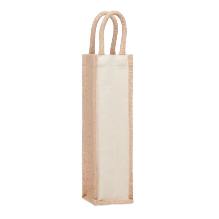 Flaschen-Geschenktasche Jute - CAMPO DI VINO - Beige