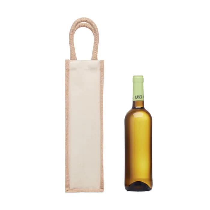 Flaschen-Geschenktasche Jute - CAMPO DI VINO - Beige