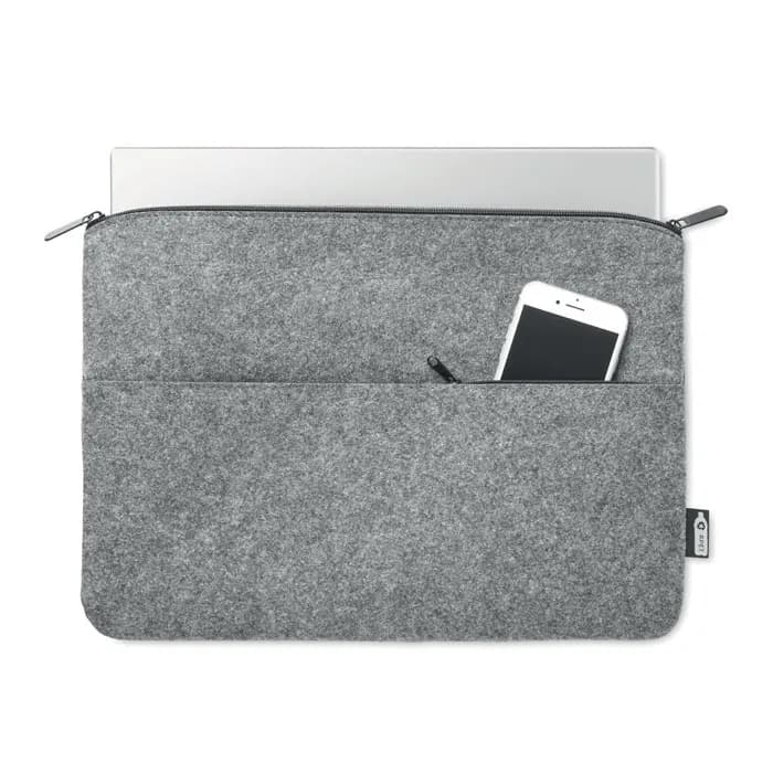 Laptoptasche RPET-Filz - TOPLO - Grau
