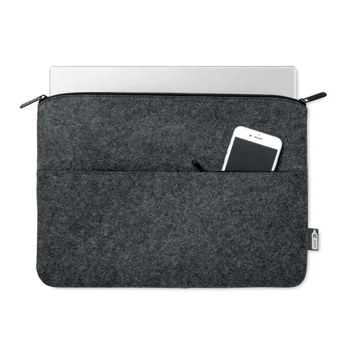 Laptoptasche RPET-Filz - TOPLO - Steingrau