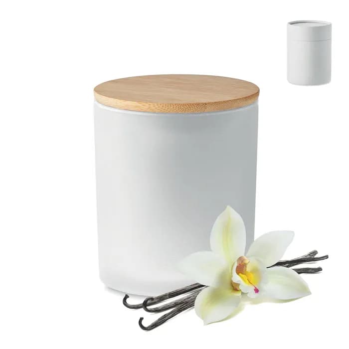 Kerze im Glas 200 g - KEOPS MEDIUM - Weiß