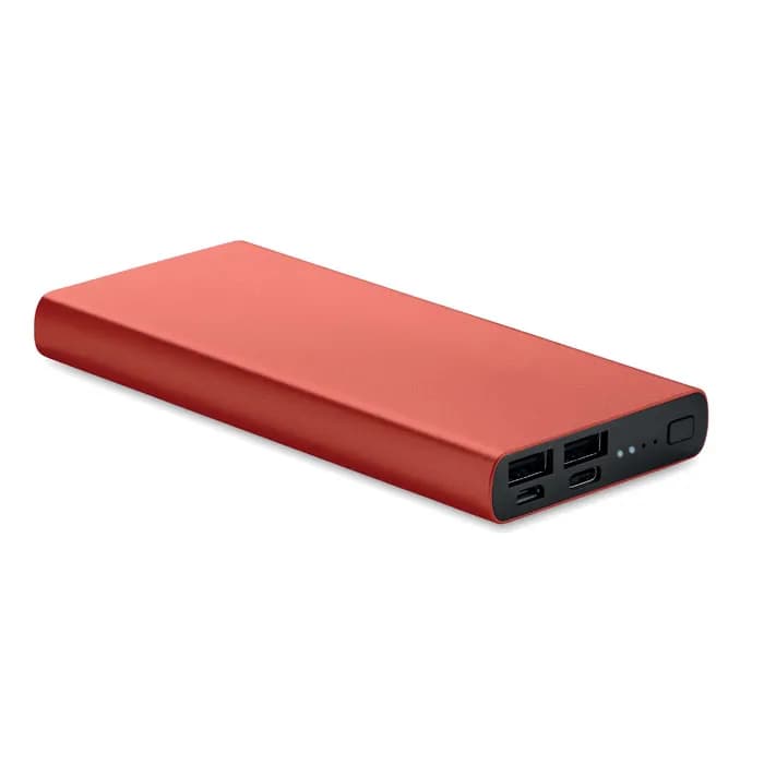 Powerbank 10000 mAh - POWERFLAT 10C - Bordeaux