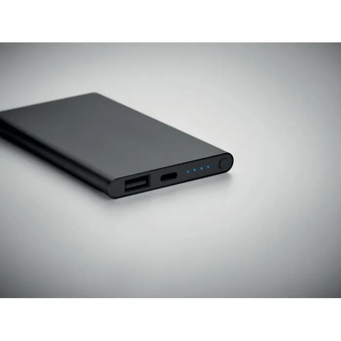 4000mAh Powerbank Typ C - POWERFLAT C - Schwarz