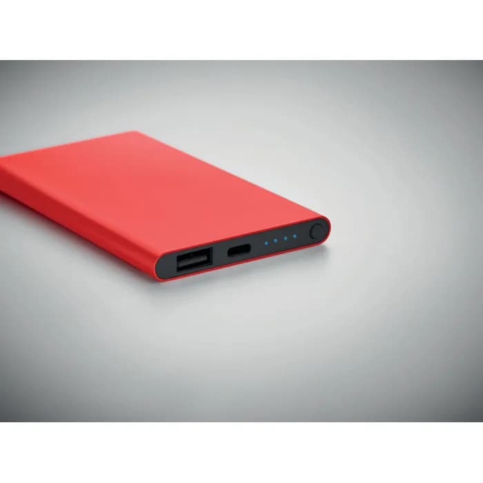 4000mAh Powerbank Typ C - POWERFLAT C - Rot