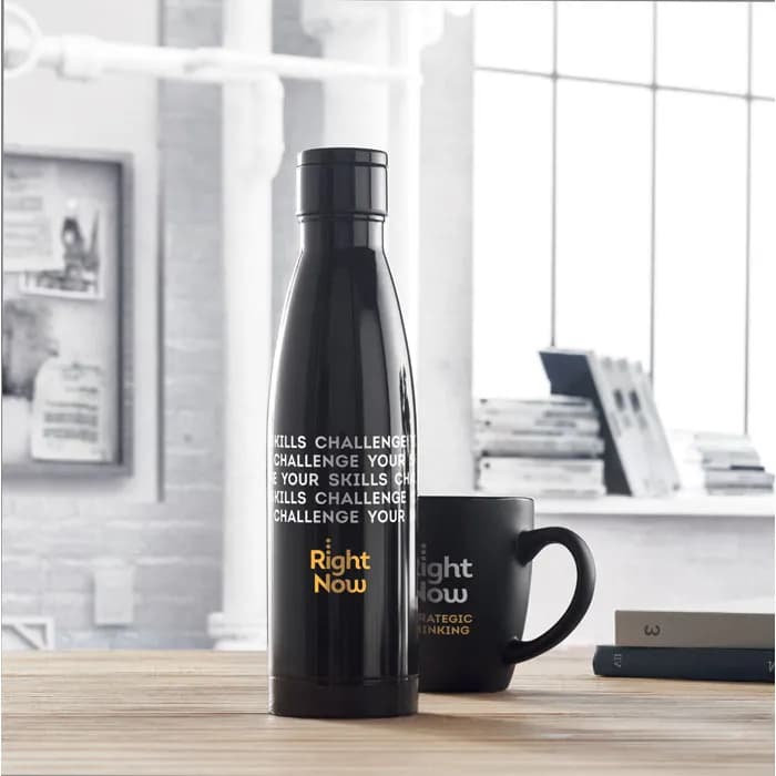 Isolierflasche 500ml mit C° - BELO LUX - Schwarz