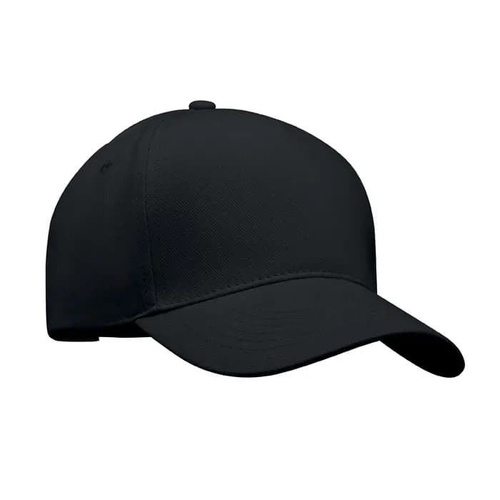 BASEBALL CAP 5 PANELS 260G/M² - LONG BEACH SINGA - Schwarz