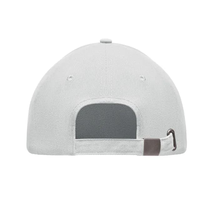 BASEBALL CAP 5 PANELS 260G/M² - LONG BEACH SINGA - Weiß