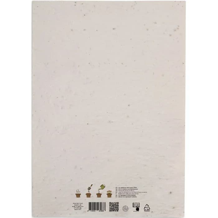 DIN A4 Wildblumen-Samenpapier - ASIDI - Weiß