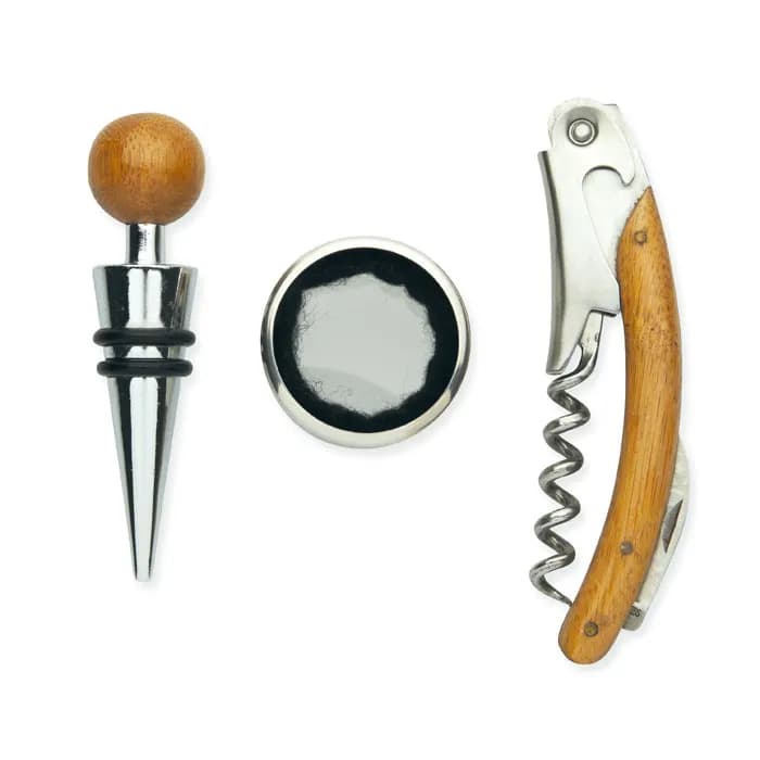 Wein-Set in Bambus-Box - SONOMA - Holz