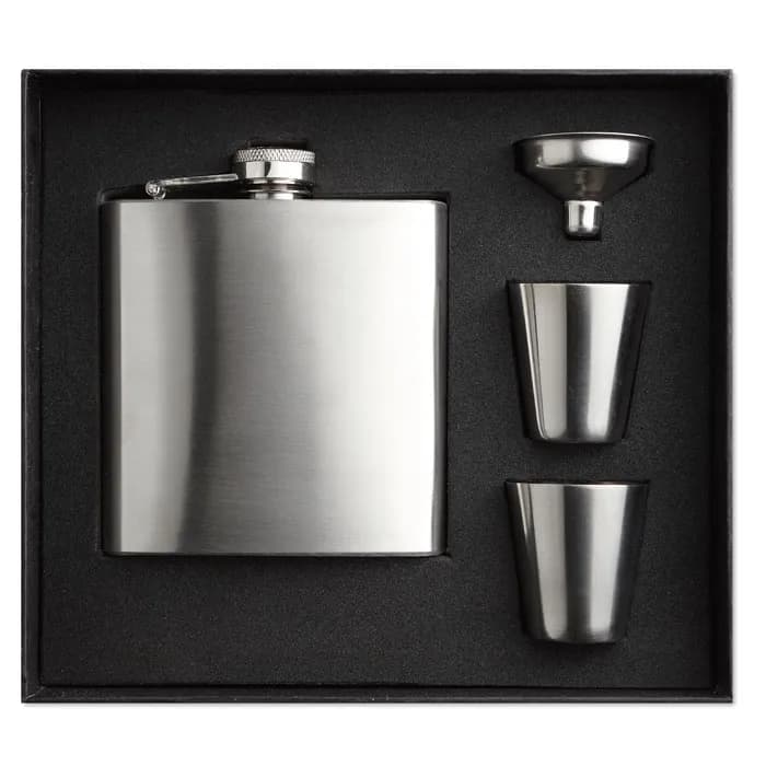 Flachmann - SLIMMY FLASK SET - Mattsilber