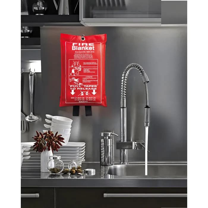 Feuer-Löschdecke 100x95cm - BLAKE - Rot