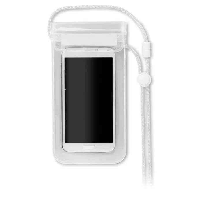 Wasserfeste Smartphone Hülle - COLOURPOUCH - Transparent Weiß