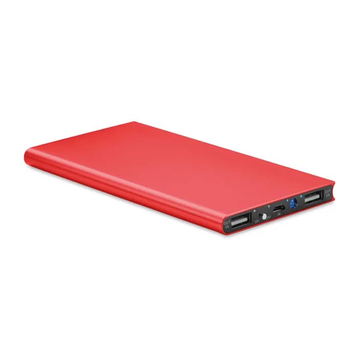 Powerbank 8000 mAh - POWERFLAT8 - Rot