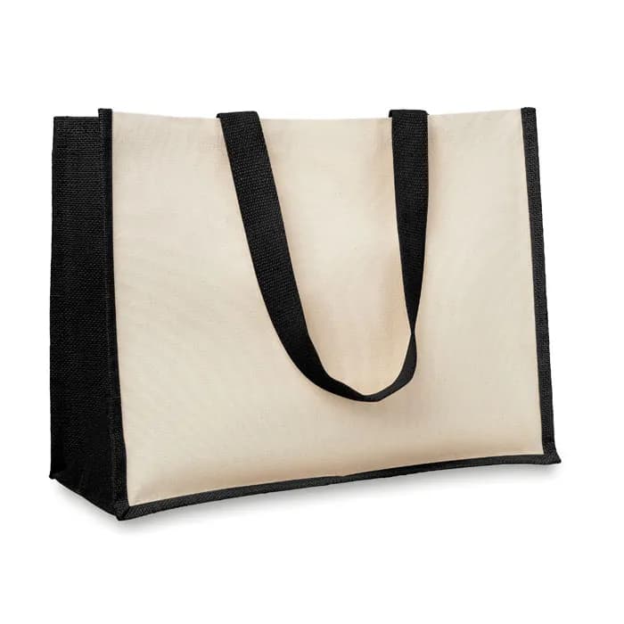 Jute/Canvas Shopper - CAMPO DE FIORI - Schwarz