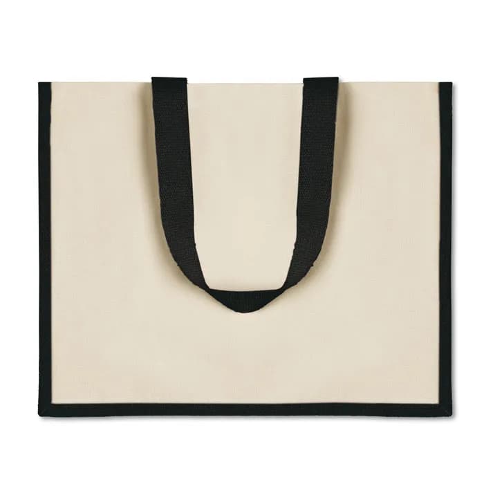 Jute/Canvas Shopper - CAMPO DE FIORI - Schwarz