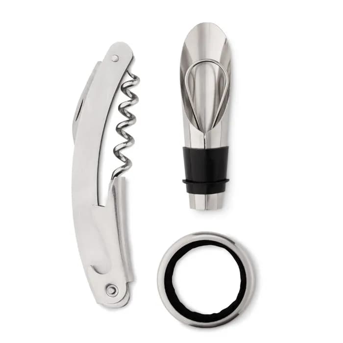 Wein-Set Flasche - SETTIE - Schwarz