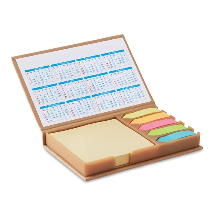 Notizzettelhalter mit Kalender - MEMOCALENDAR - Beige